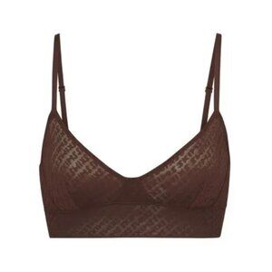 Skims Logo Mesh Skimpy Triangle Bralette
